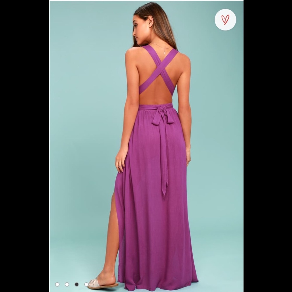 NWT Lulu's Passionate Embrace Halter Maxi Dress